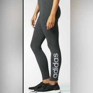 Adidas Women’s Gray Silver Glitter Tights Leggings Sz Med